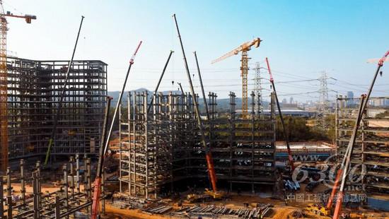 17台三一起重机同时作业，共同“构”筑城市美好家园(图4)