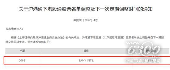 备受认可！三一国际获准纳入沪港通(图1)