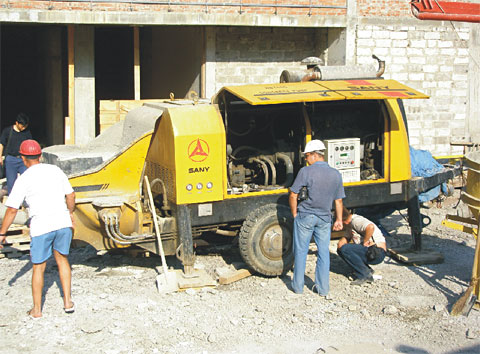 三一重工拖泵产品施工案例