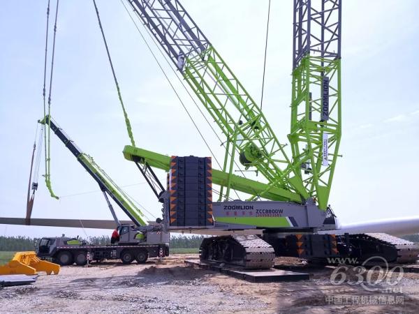 中联重科多台大型设备助力临西运河风电项目建设