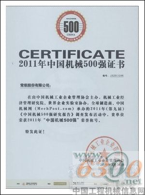 常柴,中国机械